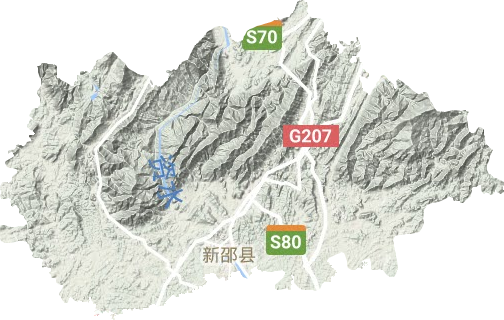 新邵县地形图