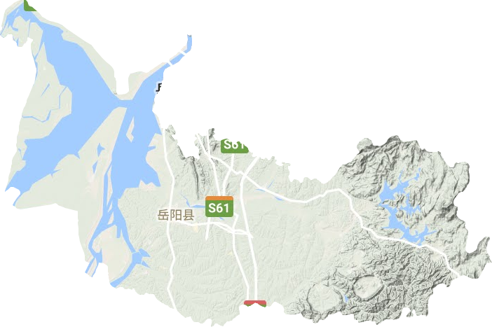 岳阳县地形图