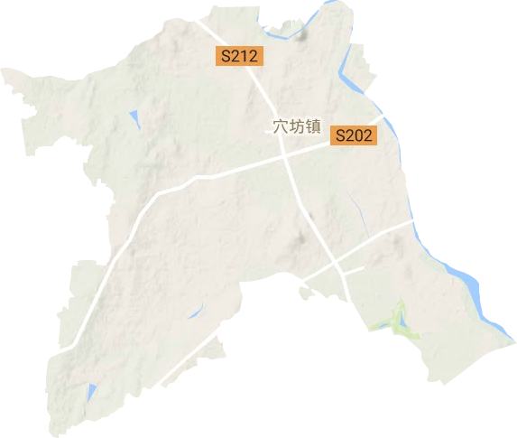 穴坊镇地形图