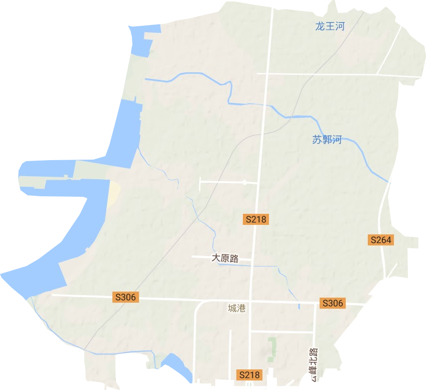 城港路街道地形图