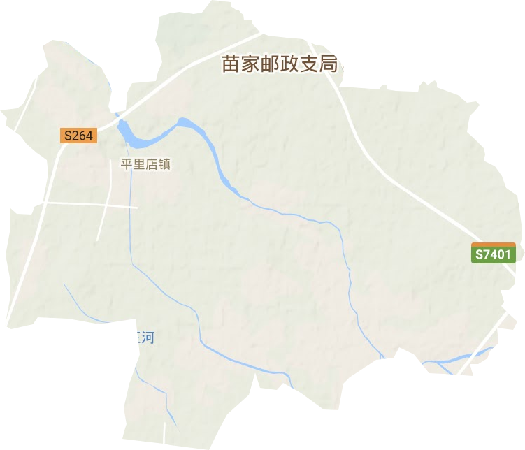 平里店镇地形图