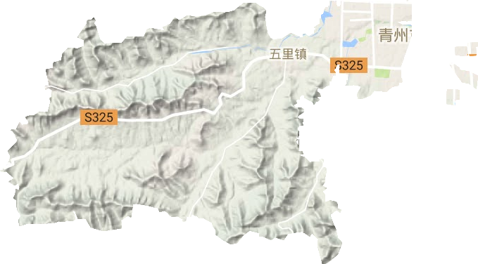 王府街道地形图