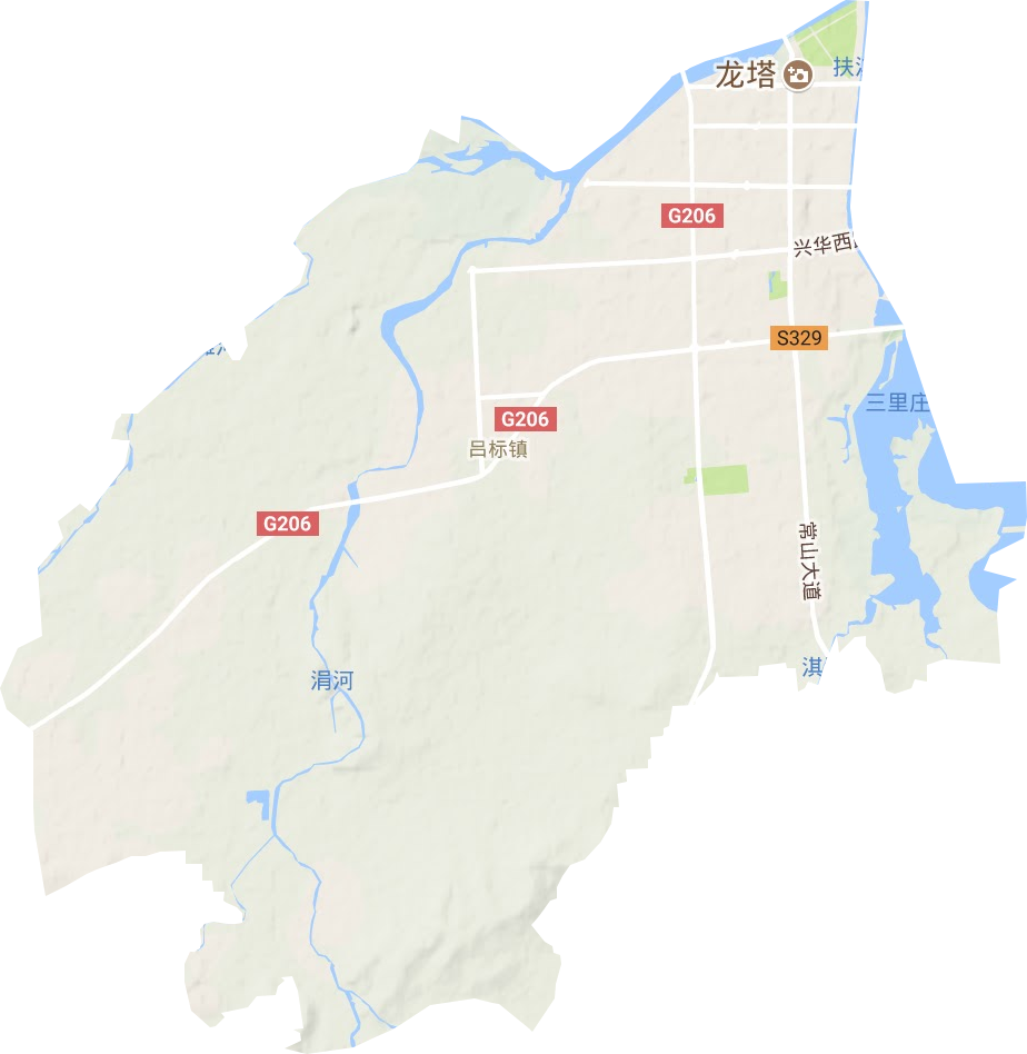 龙都街道地形图