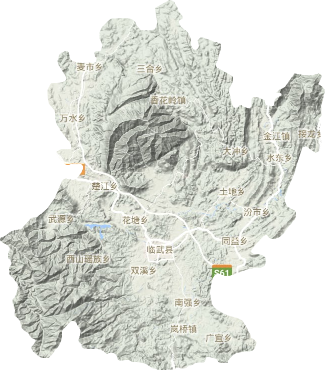 临武县地形图