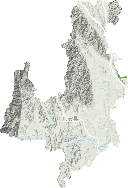 东安县地形图