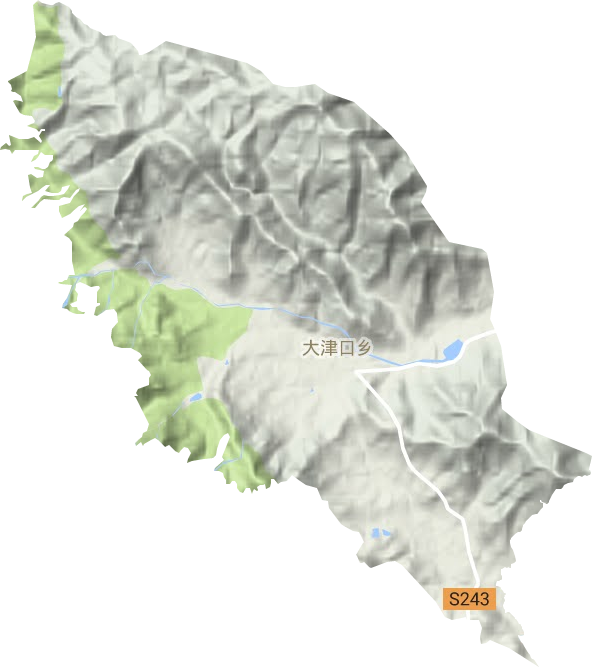 大津口乡地形图