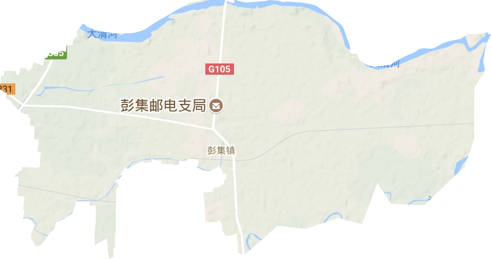 彭集街道地形图