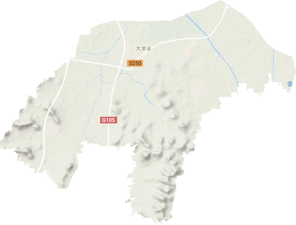 大羊镇地形图