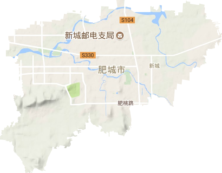 新城街道地形图