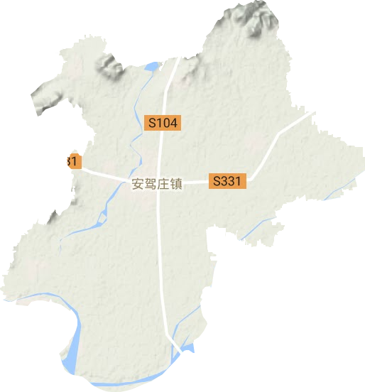 安驾庄镇地形图
