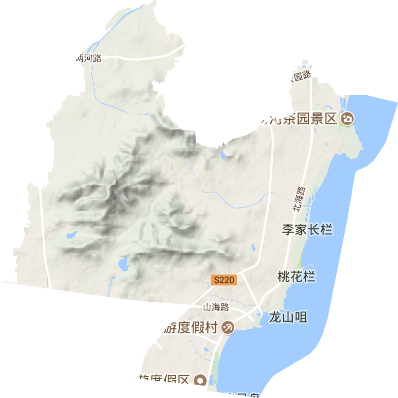 山海天旅游度假区临时工作委员会地形图