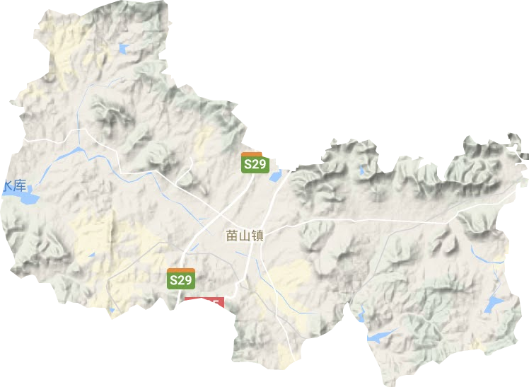 苗山镇地形图