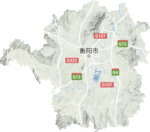 衡阳市地形图