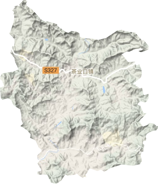 茶业口镇地形图