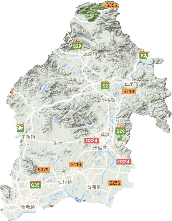 增城区地形图