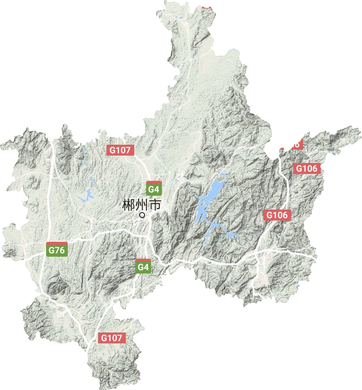 郴州市地形图