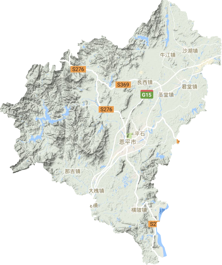 恩平市地形图
