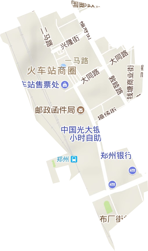 一马路街道地形图