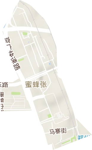 蜜蜂张街道地形图