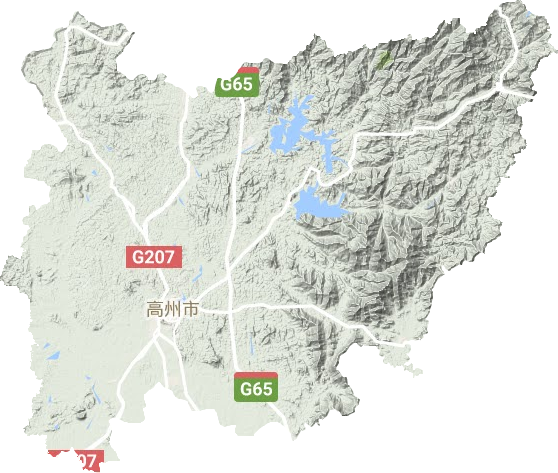 高州市地形图