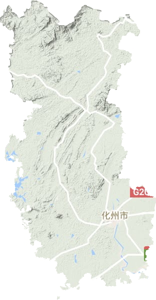 化州市地形图