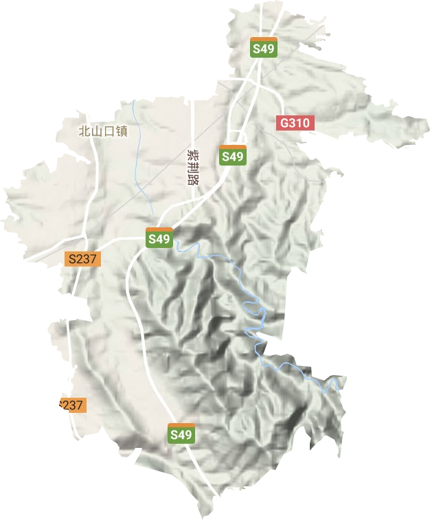 北山口镇地形图