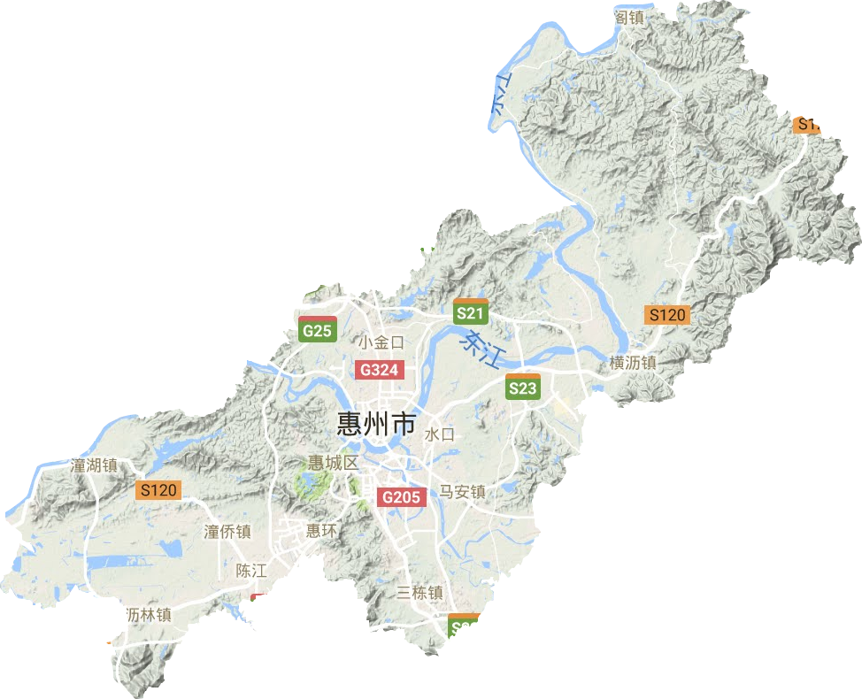 惠城区地形图