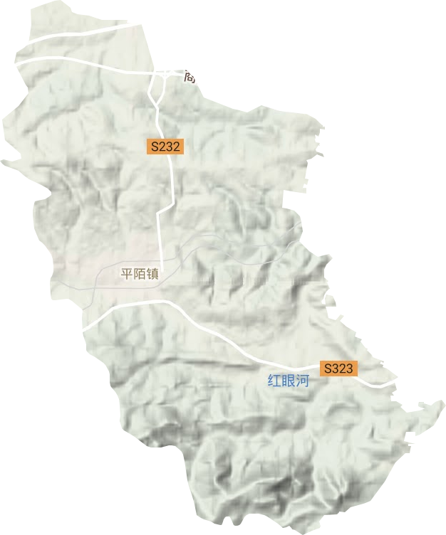 平陌镇地形图