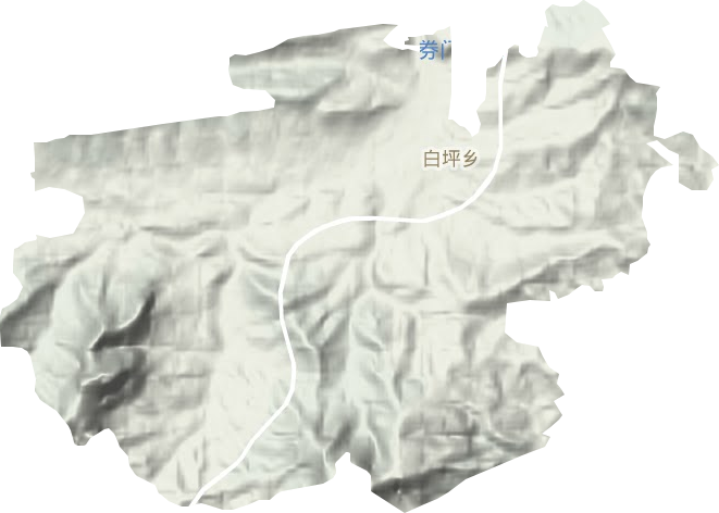白坪乡地形图