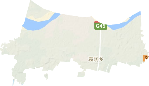 袁坊乡地形图