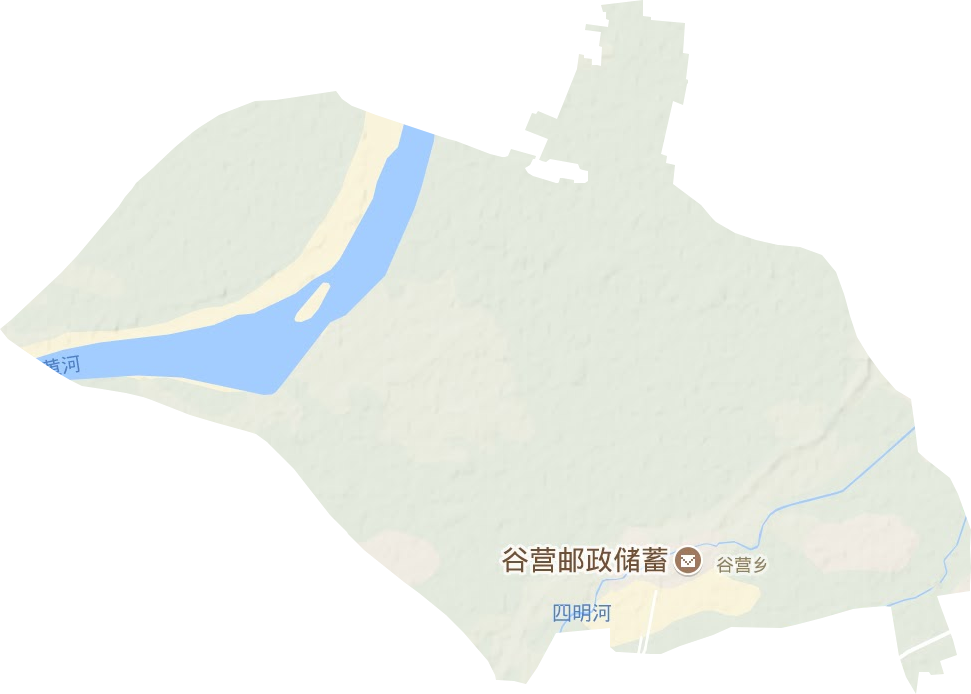谷营乡地形图