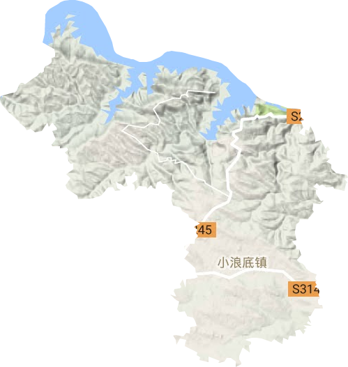 小浪底镇地形图