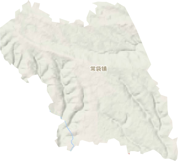 常袋镇地形图