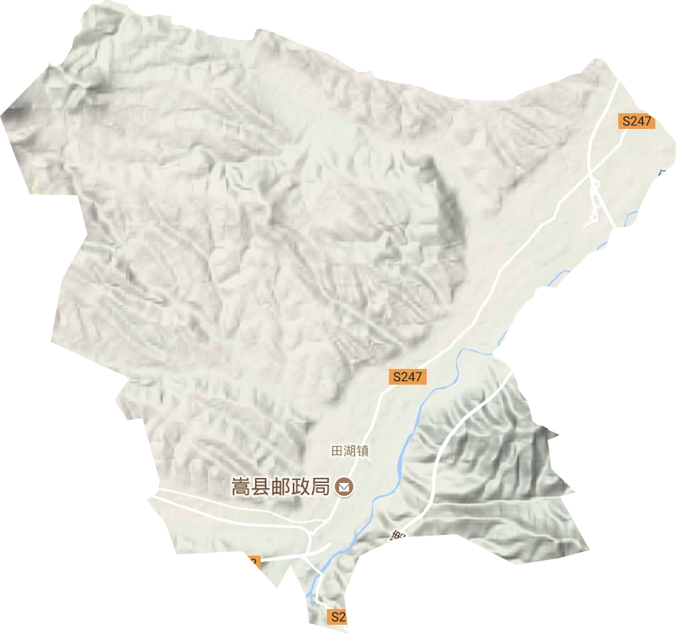 田湖镇地形图