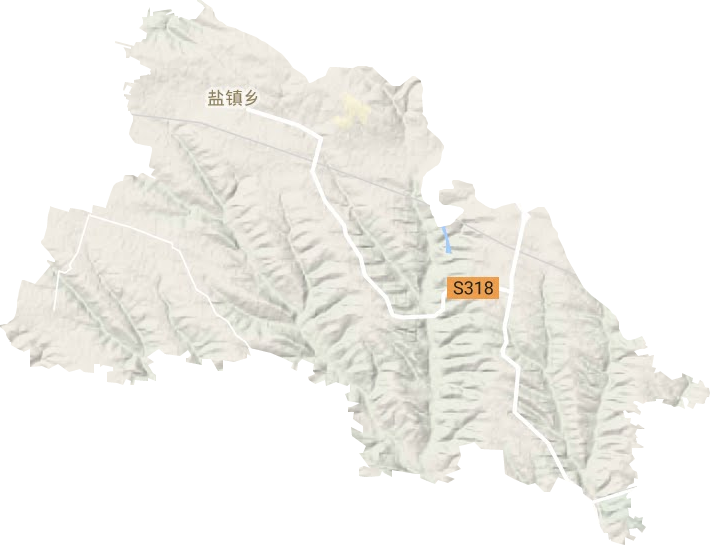 盐镇乡地形图