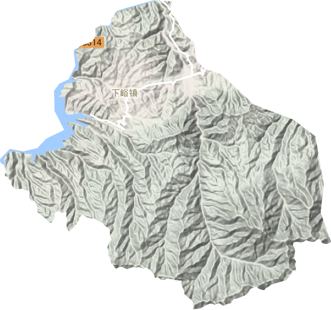 下峪镇地形图