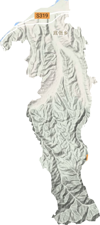 底张乡地形图