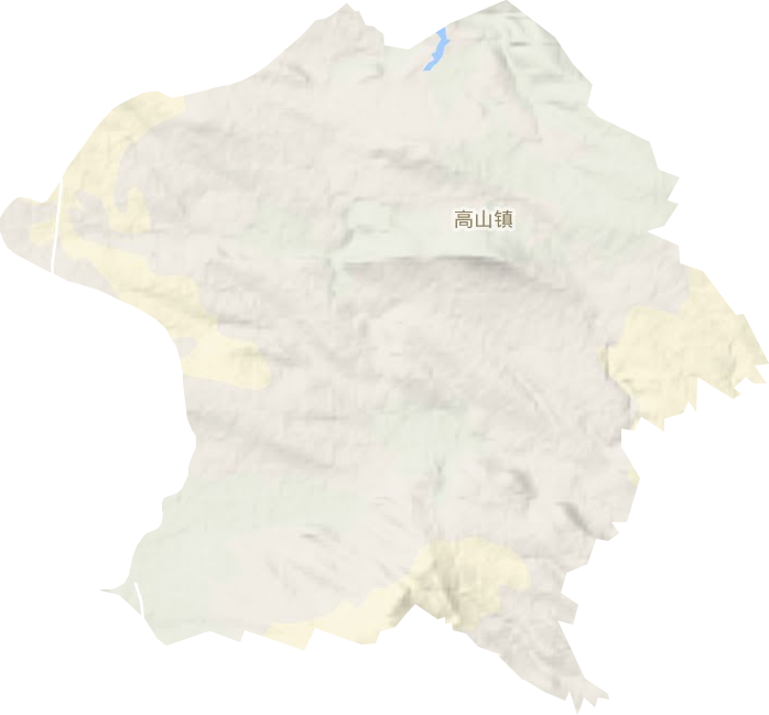 高山镇地形图