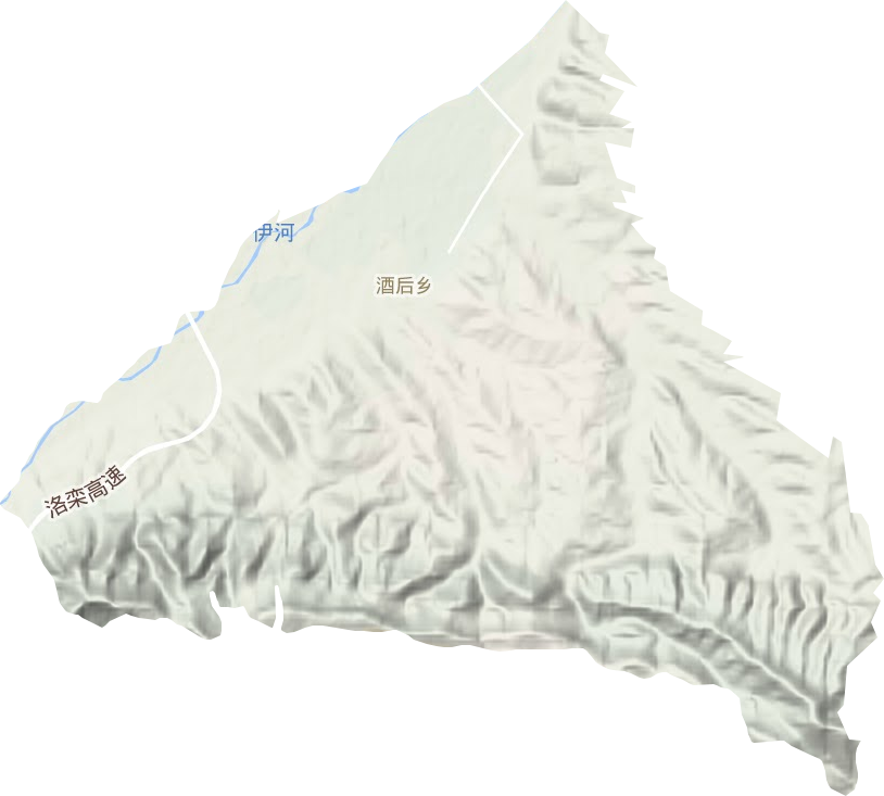 酒后乡地形图