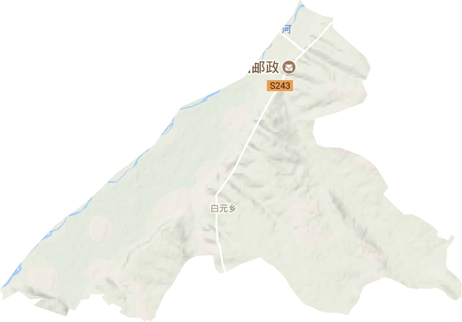 白元乡地形图