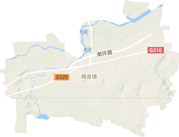 顾县镇地形图