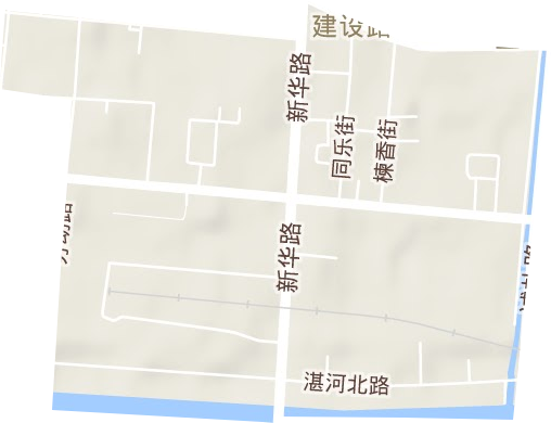 建设路街道地形图