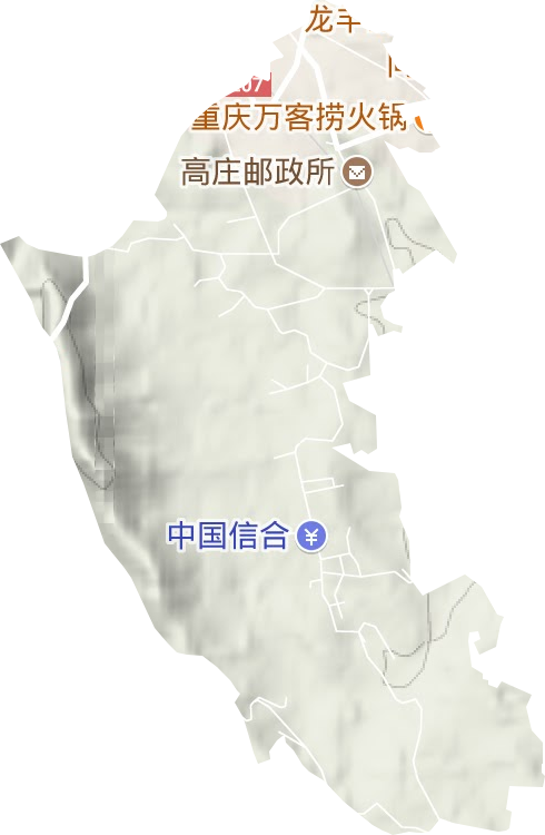 高庄街道地形图