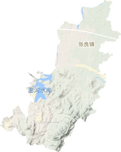 张良镇地形图