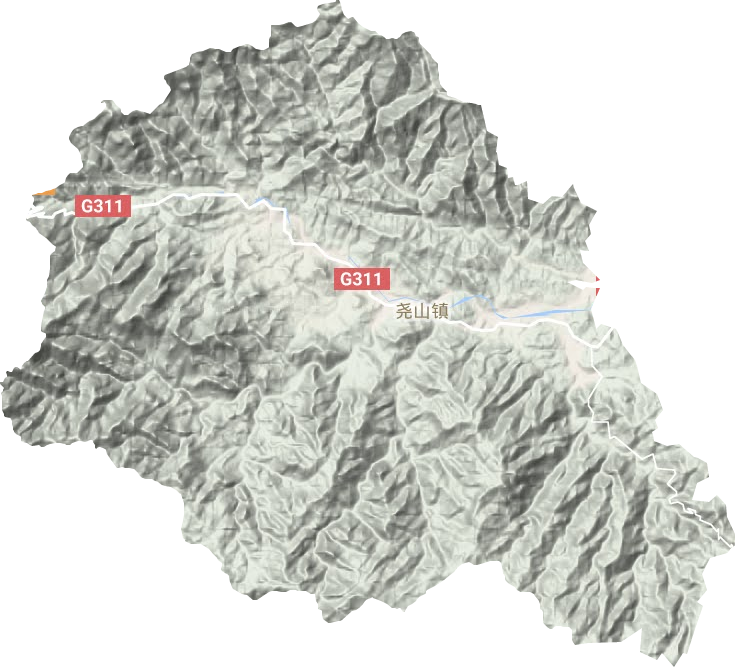 尧山镇地形图