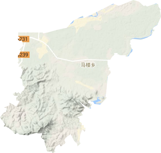 马楼乡地形图