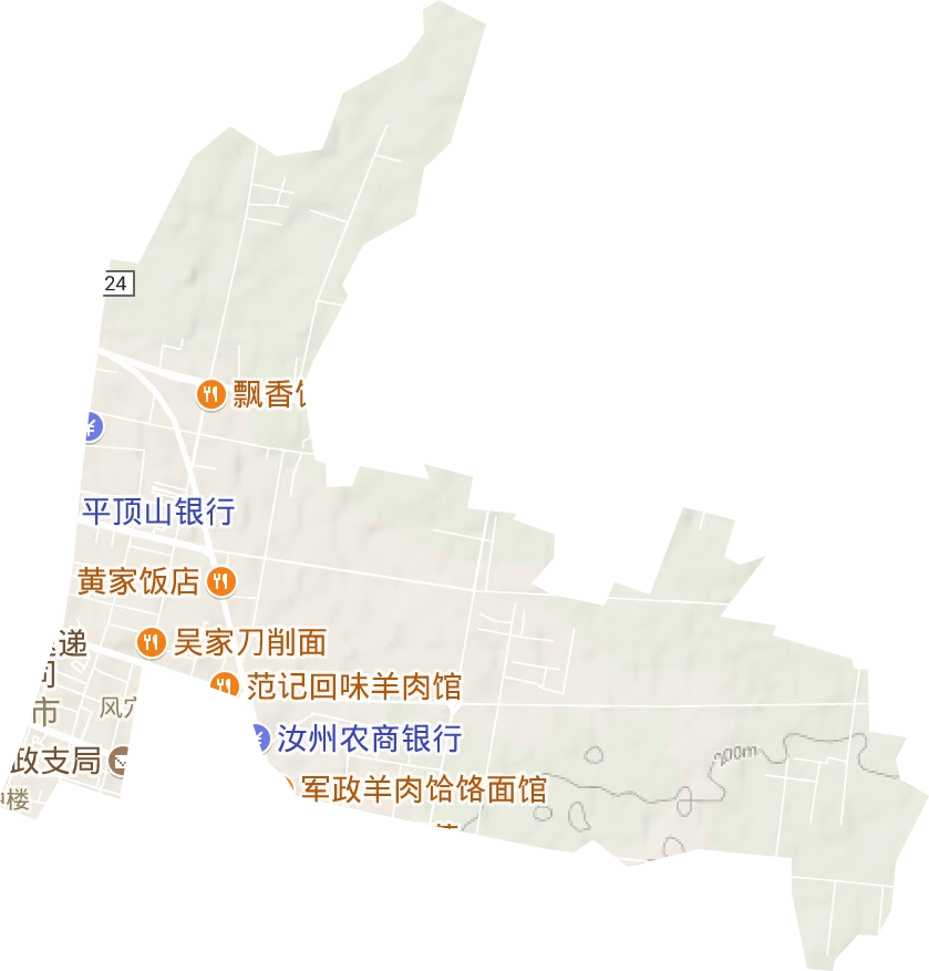风穴路街道地形图
