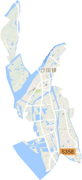 沙田镇地形图