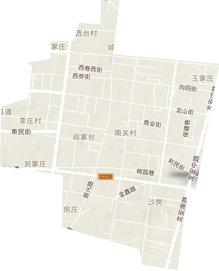 振林街道地形图