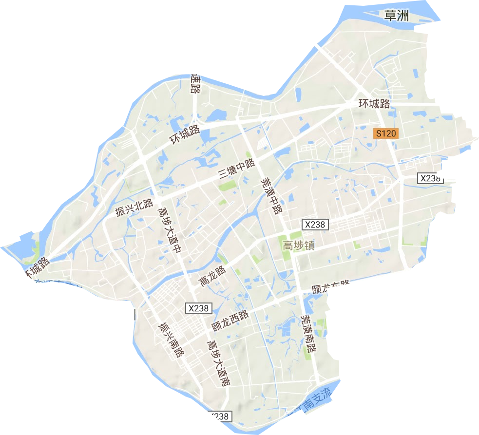 高埗镇地形图